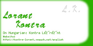 lorant kontra business card